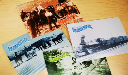 Image of four greeting cards featuring photos of historical Innisfil